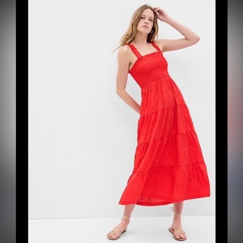 COPY - Gap Smocked Tiered Maxi Dress
